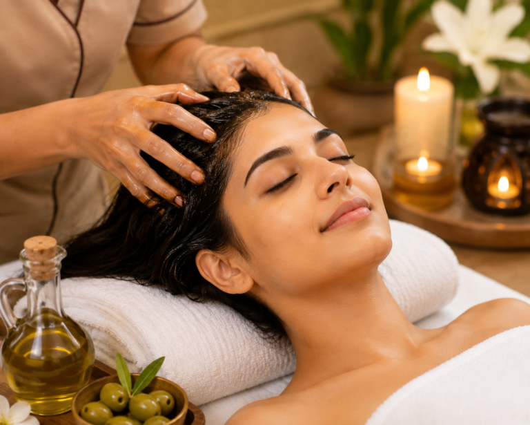 Olive Oil Head Massage