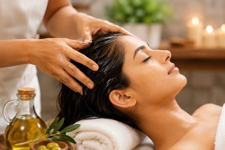 Olive Oil Head Massage